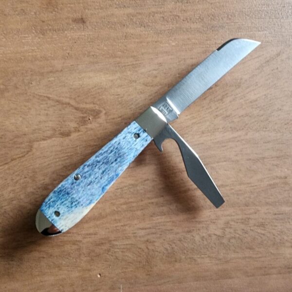 TSA Knives Exclusive Old Man Jack Caplifter w/ Sheepsfoot Olympic Blue Giraffe Bone (1 of 3) by Daniels 07/2024 - Image 6