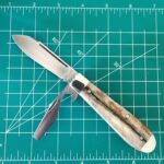 TSA Knives Exclusive Old Man Jack Caplifter w/ Spear Point blade in Brown Sugar Giraffe Bone (1 of 4) by Daniels 07/2024 knife for sale