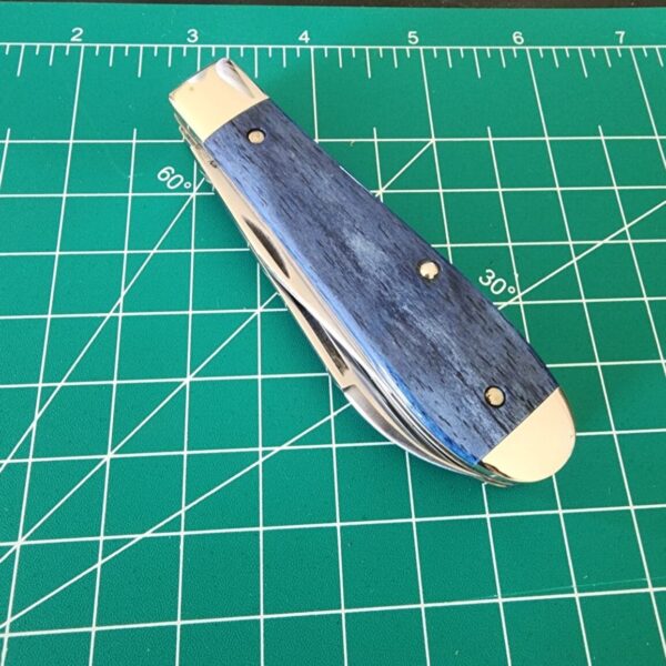 TSA Knives Exclusive Old Man Jack Caplifter w/ Spear Point blade in Olympic Blue Giraffe Bone (1 of 4) by Daniels 07/2024 - Image 5