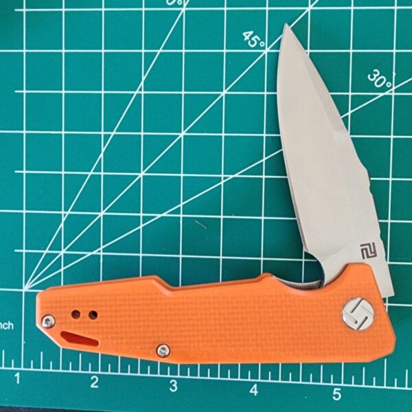 Artisan Cutlery 1706 PS-OEF in Orange G10 and D2