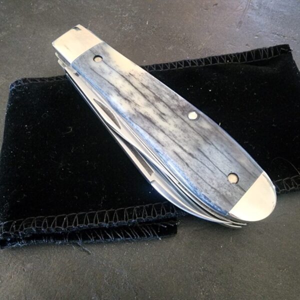 TSA Knives Exclusive Old Man Jack Caplifter w/ Spear Point blade in Lone Giraffe Bone (1 of 4) by Daniels 07/2024 - Image 2