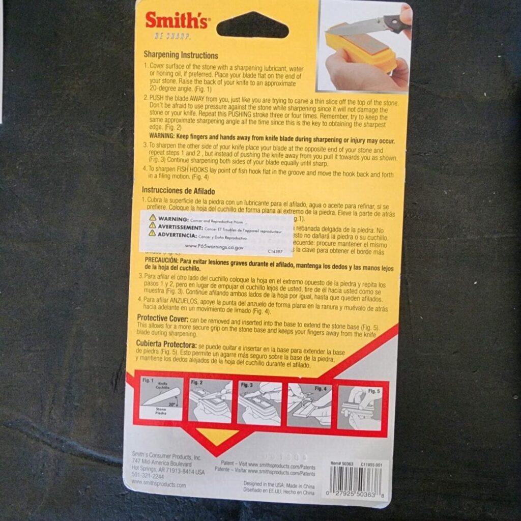Smith's Be Sharp 4" Diamond Sharpening Stone knife for sale