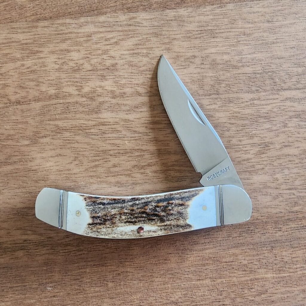 RoseCraft Blades Stinking Creek Sowbelly in Genuine Stag RCT023