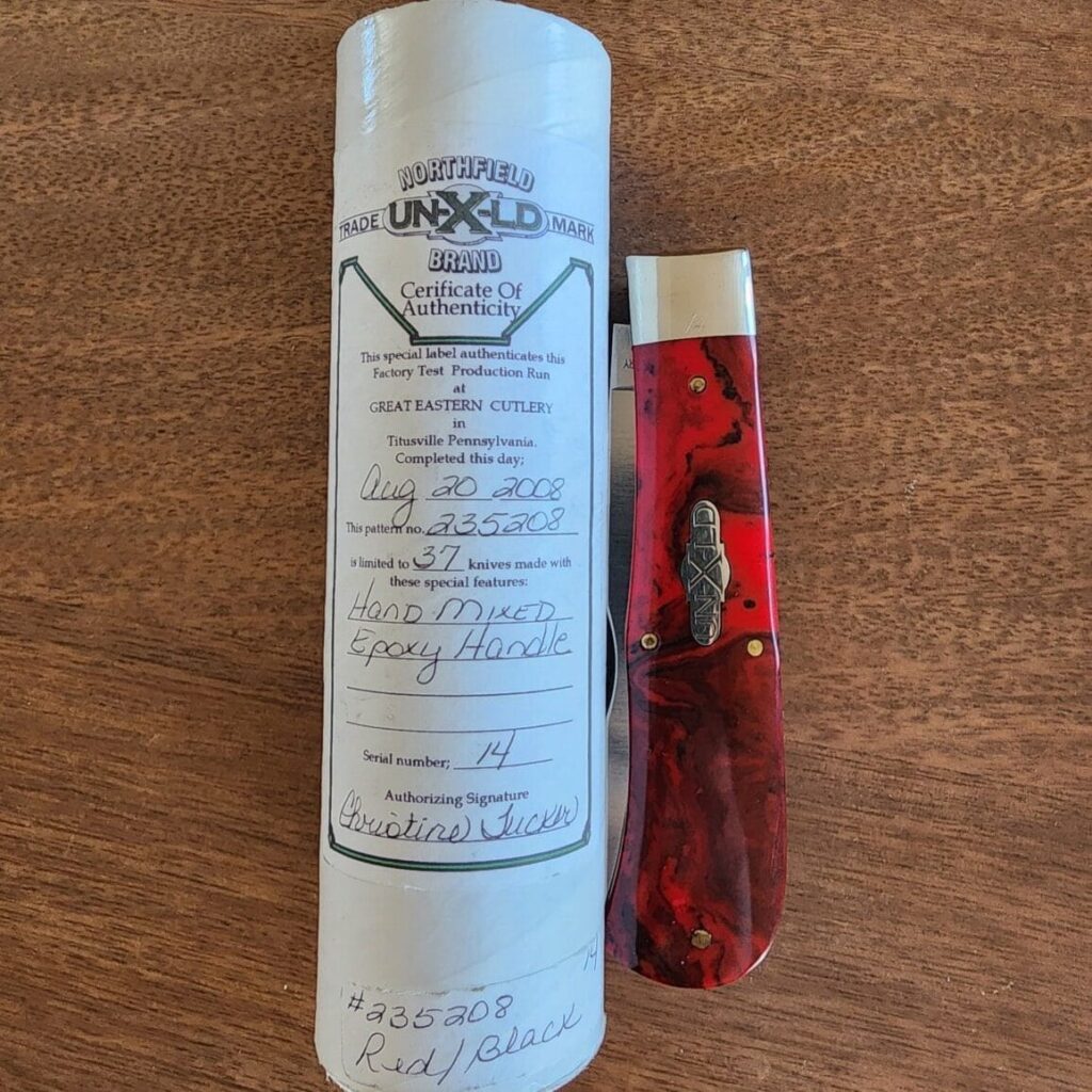 Great Eastern Cutlery #235208 (1 of 37 made, SN 14) Hand Mixed Epoxy Handle – gallery image 2