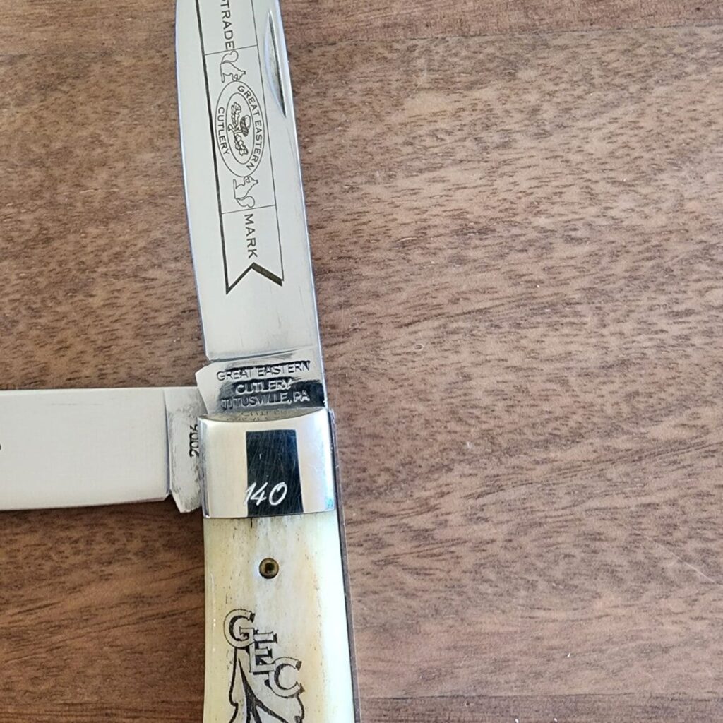 Great Eastern Cutlery #23 "2006" White Smooth Lasered Bone (One Of Only 81 Made) SN 140 – gallery image 7