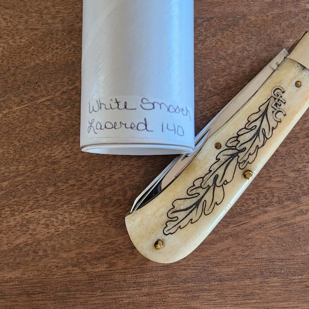 Great Eastern Cutlery #23 "2006" White Smooth Lasered Bone (One Of Only 81 Made) SN 140 – gallery image 2