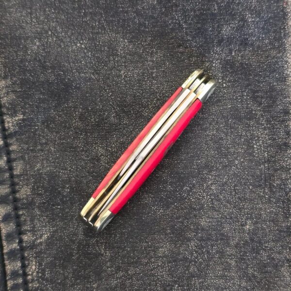 Frost Cutlery 2 Blade Slip joint in Red Smooth Bone - Image 3