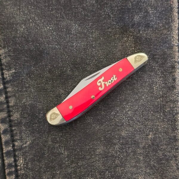 Frost Cutlery 2 Blade Slip joint in Red Smooth Bone - Image 2