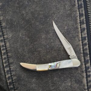Frost Cutlery Tiny Toothpick in MOP and Abalone knife for sale