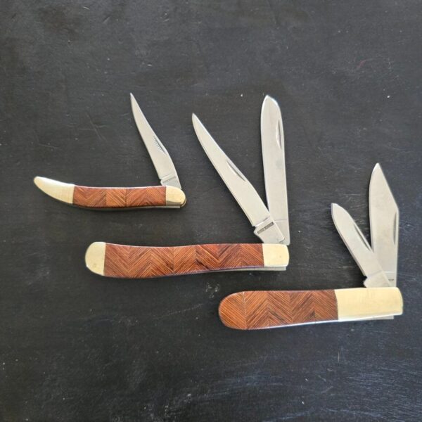 Ridge Runner Wood Set of 3 Slip Joint Knives – gallery image 1