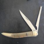E.C. Simmons Large Toothpick /Fish Knife in Ox Horn knife for sale