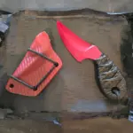 Revenant Corps G10 Grosbeak Black on Red "Blood Moon" with Ray Skin knife for sale