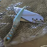 Revenant Corps G10 Great Tailed Grackle with Sheath, Black on Blue knife for sale
