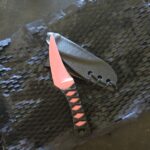 Revenant Corps G10 Great Tailed Grackle with Sheath, Black on Pink knife for sale