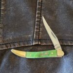 Frost Cutlery Small Toothpick in Green Bone knife for sale