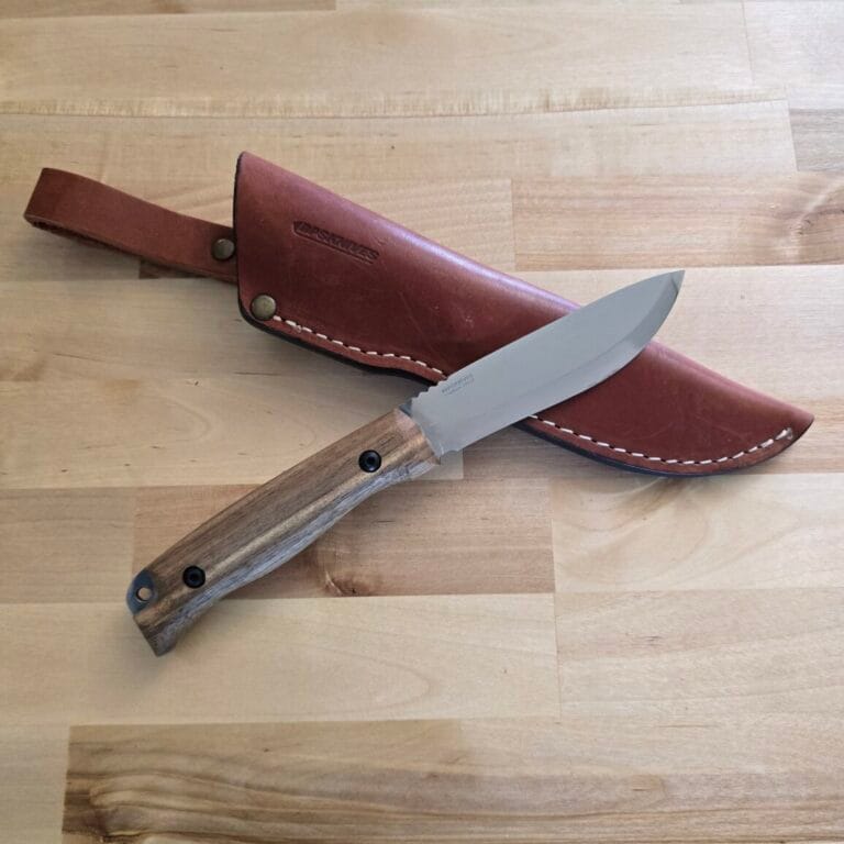 BPS Knives Bushcraft Fixed Knife 4.25" 1066 Steel Full Tang Blade Walnut Handle