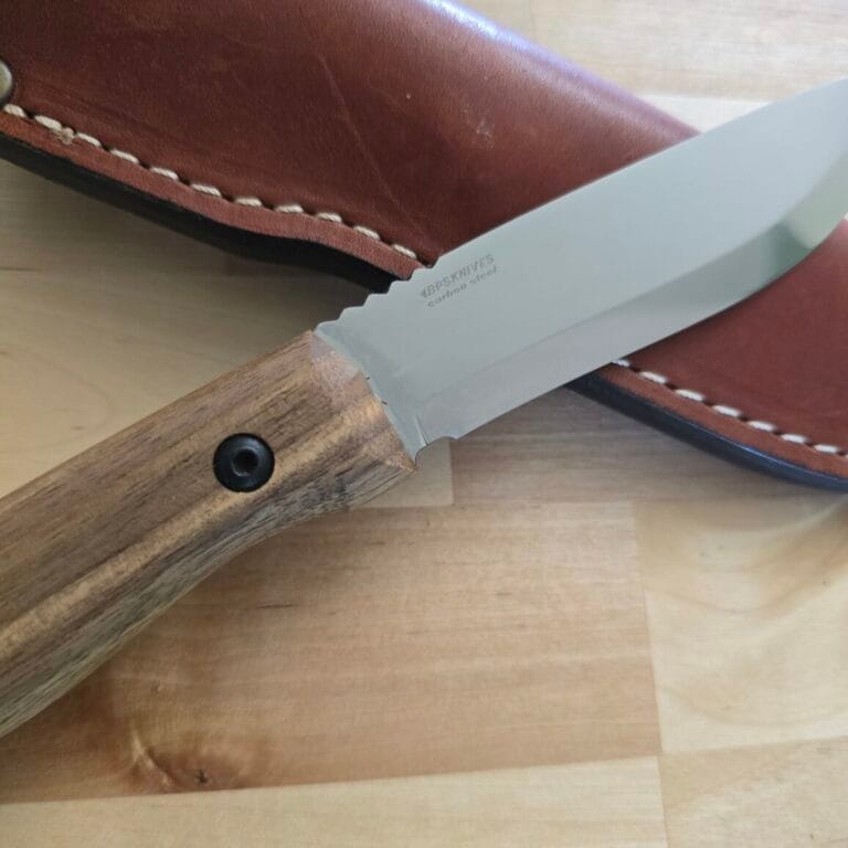 BPS Knives Bushcraft Fixed Knife 4.25" 1066 Steel Full Tang Blade Walnut Handle