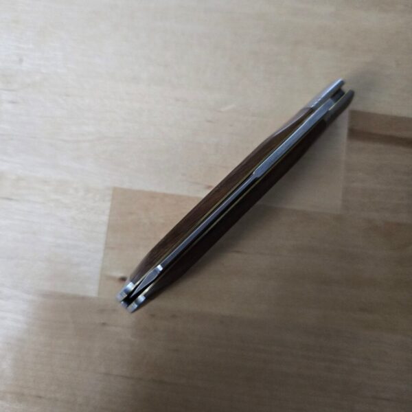 Schatt & Morgan 2023 Sawcut Chestnut Wormhole Wood Cotton Sampler Knife Rare USA  01 CNSC - Image 3