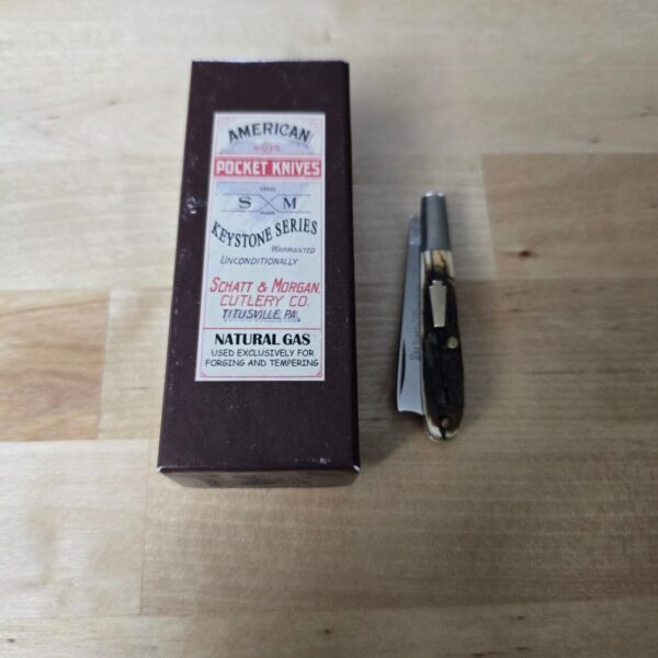 Schatt & Morgan Mini Stag Razor Folding Knife - Image 7