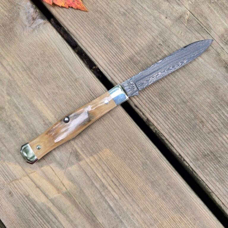 Titusville Cutlery Lexingtonian in Mammoth Bark and DAMASCUS by Daniels 2025 1 of 15