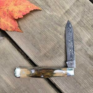 Titusville Cutlery Lexingtonian in Mammoth Bark and DAMASCUS by Daniels 2025 1 of 15