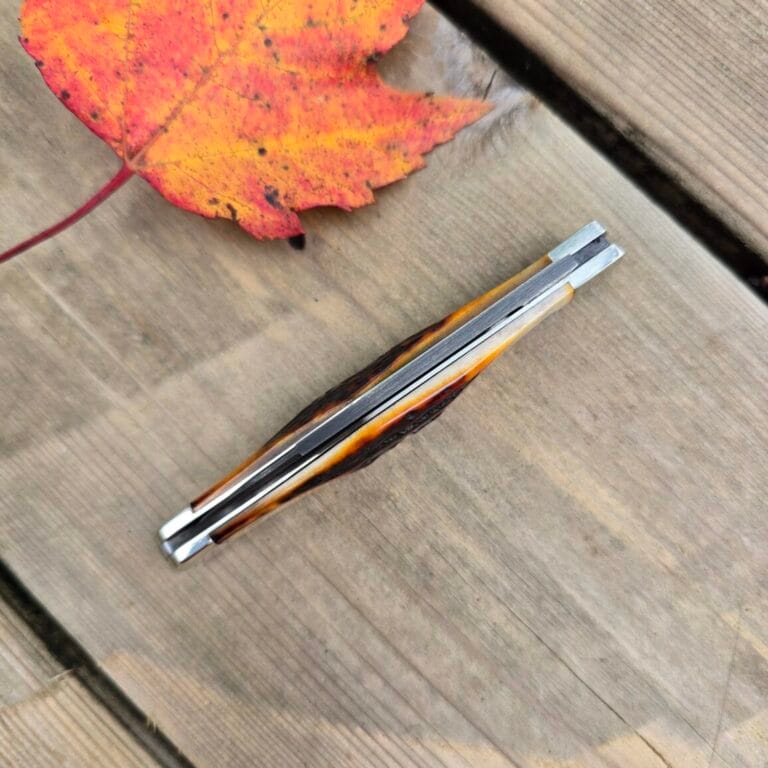 Titusville Cutlery Lexingtonian in Genuine Amber Stag and DAMASCUS by Daniels 2025 1 of 15