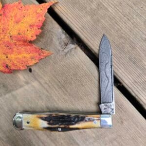 Titusville Cutlery Lexingtonian in Genuine Burnt Stag and DAMASCUS by Daniels 2025 1 of 15