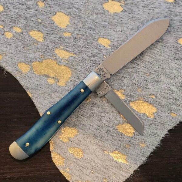 Great Eastern Cutlery #922225 Blue Camel Bone SFO FOR TSA KNIVES 1 OF 81 Hot Dog Shield  "S" Store Model - Image 2