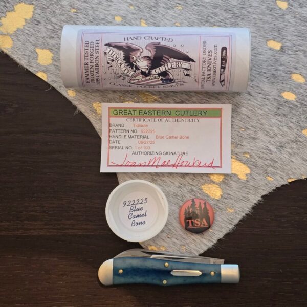 Great Eastern Cutlery #922225 Blue Camel Bone SFO FOR TSA KNIVES 1 OF 81 Hot Dog Shield - Image 4