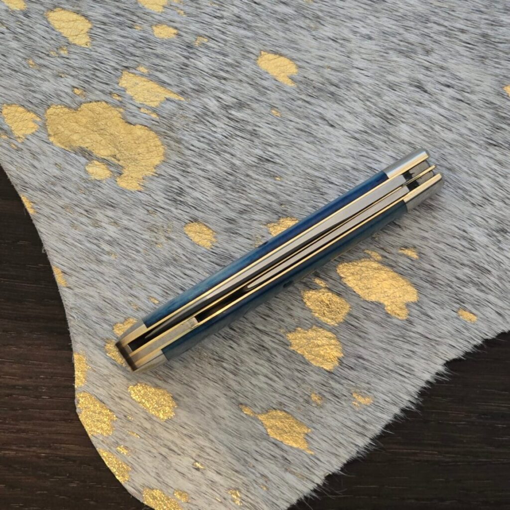 Great Eastern Cutlery #922225 Blue Camel Bone SFO FOR TSA KNIVES 1 OF 81 Hot Dog Shield knife for sale