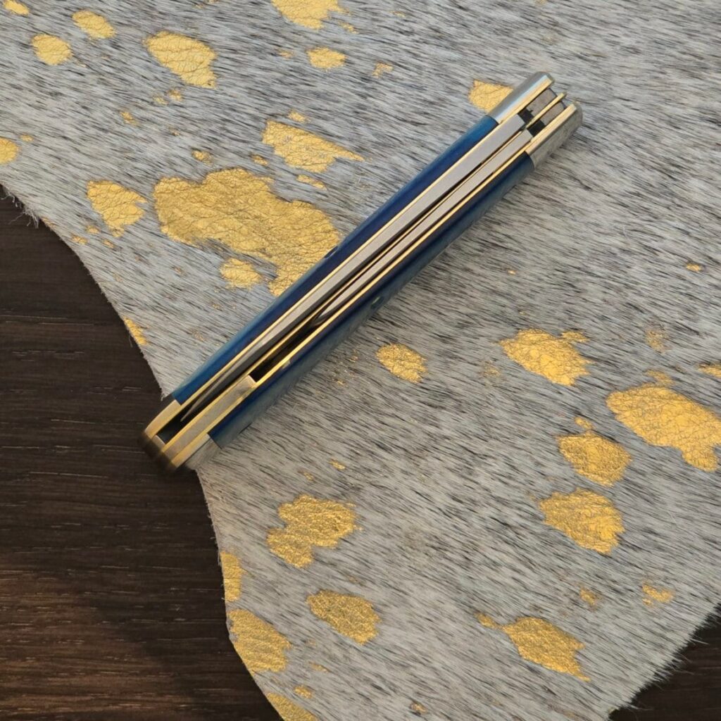 Great Eastern Cutlery #922225 Blue Camel Bone SFO FOR TSA KNIVES 1 OF 19 Oval Shield knife for sale