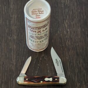 Great Eastern Cutlery #661225 Amber Worm Groove India Bone Satin knife for sale