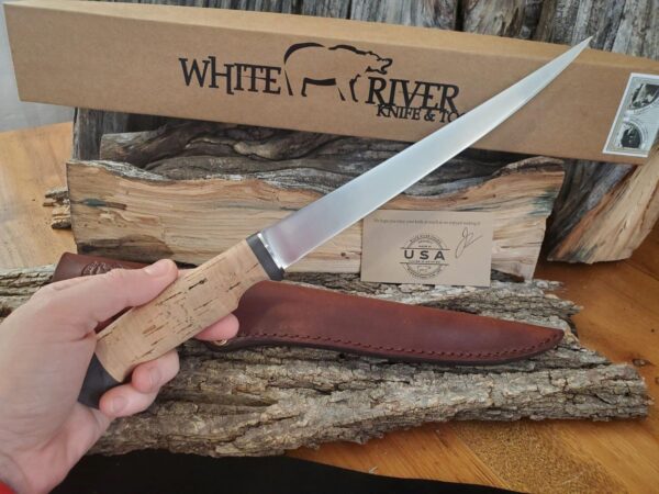 White River Knife & Tool 8.5" Fillet Knife with Cork Handle – gallery image 1
