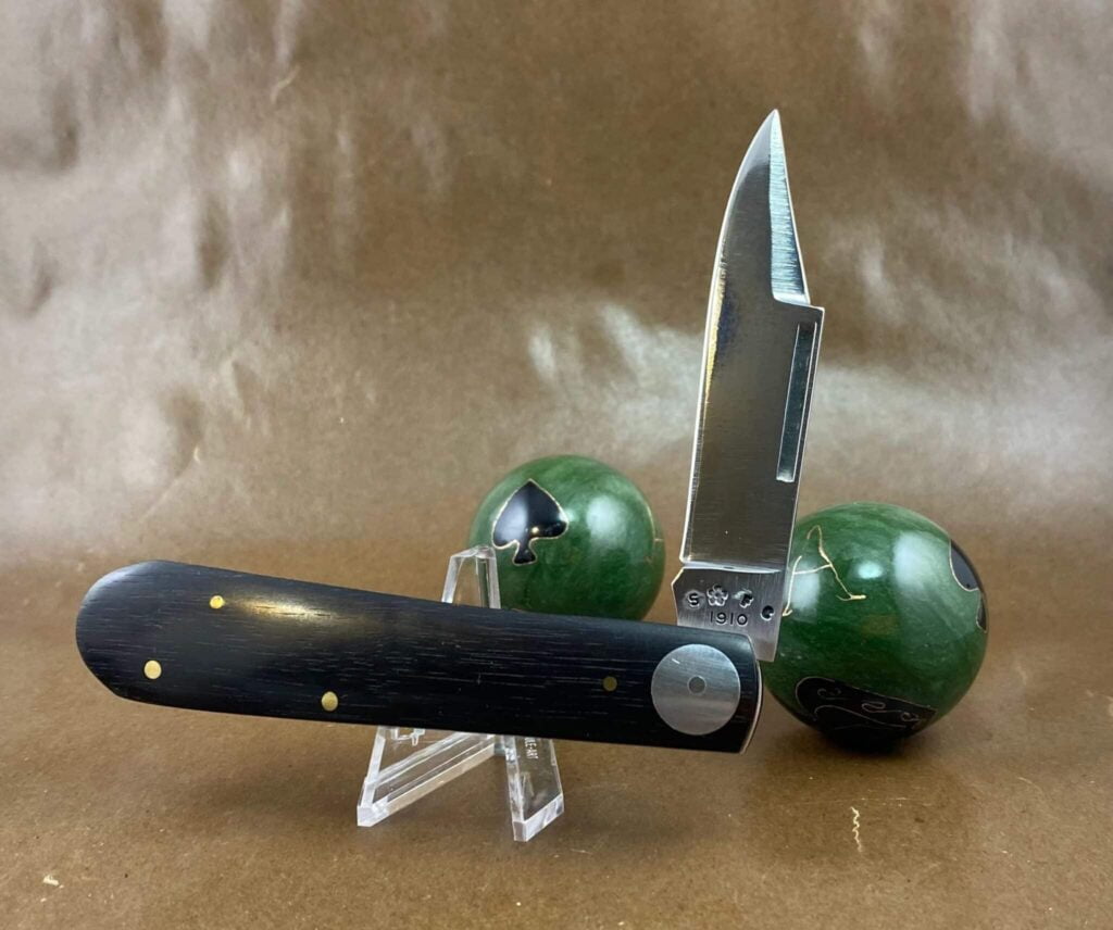 S.F. Fisher Cutlery 1910 Clip Point Jack ~ African Black Ebony 2 – gallery image 2