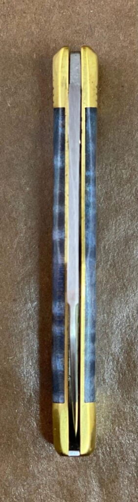 Trestle Pine Knives Gunflint ~ Curly Blue Maple Handle – gallery image 4