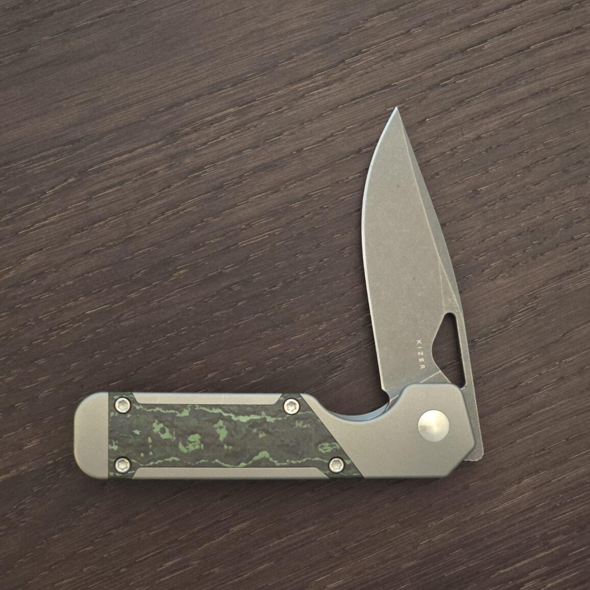 Kizer Mini Miltaw Ki3634SA2 in S45VN, Titanium and Jungle Wear For