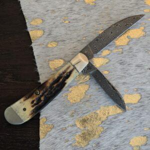 Case Stag Sway Back Jack TB52117 Danascus knife for sale