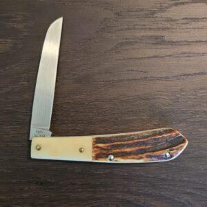 Max Sao 7/2024 Custom Made Lambfoot Knife in India Stag and S90V knife for sale