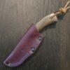 Hitch + Timber Camp Knife Walnut scales, dark acid-washed 1095 Brass pin/lanyard tube knife for sale