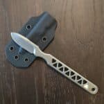 Audacious Concept Backcountry Scalpel Gen. 3 CPM-20CV Stonewashed with glow and kydex sheath with belt clip knife for sale