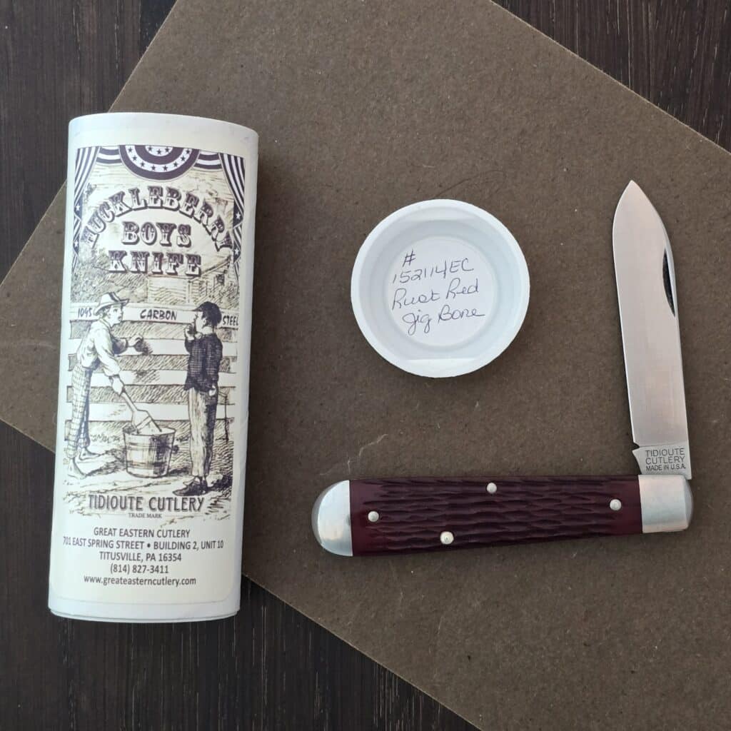 Great Eastern Cutlery #152114 EC Rust Red Jigged Bone (only 53 pcs. Unserialized made) knife for sale