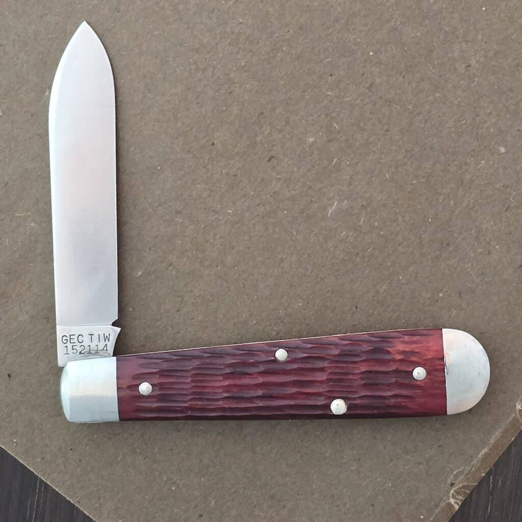 Great Eastern Cutlery #152114 EC Rust Red Jigged Bone (only 53 pcs. Unserialized made) knife for sale