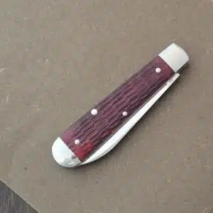 Great Eastern Cutlery #152114 EC Rust Red Jigged Bone (only 53 pcs. Unserialized made) knife for sale