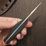 Creely Blades Minnow Black (extra orange scales included)- magnacut - leather sheath