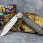 C. Risner Appalachian Ridgerunner: Black Canvas Micarta - Clip Point S90V