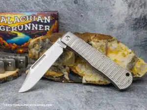 C. Risner Appalachian Ridgerunner: Jigged Titanium - Clip Point S90V knife for sale