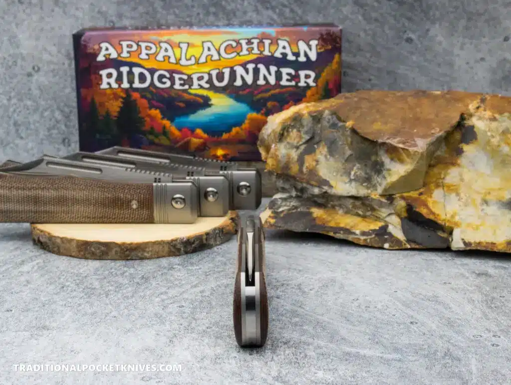 C. Risner Appalachian Ridgerunner: Natural Canvas Micarta - Clip Point S90V knife for sale