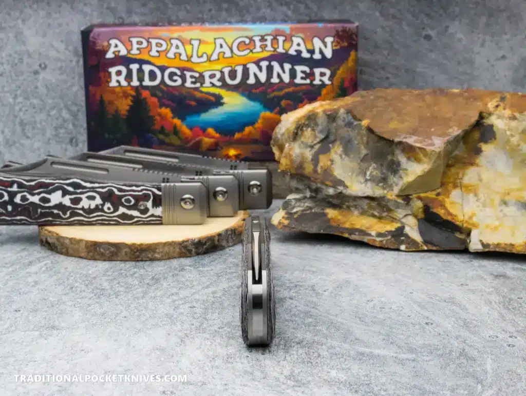 C. Risner Appalachian Ridgerunner: Fat Carbon Snow Fire - Clip Point S90V knife for sale