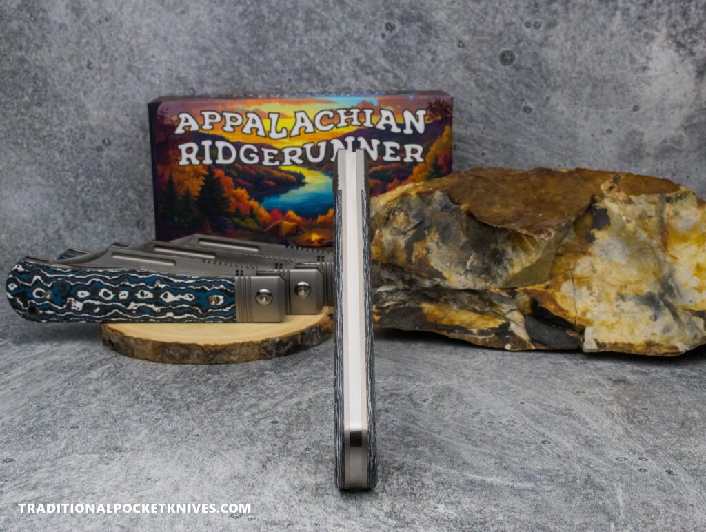 C. Risner Appalachian Ridgerunner: Fat Carbon Frost - Clip Point S90V knife for sale