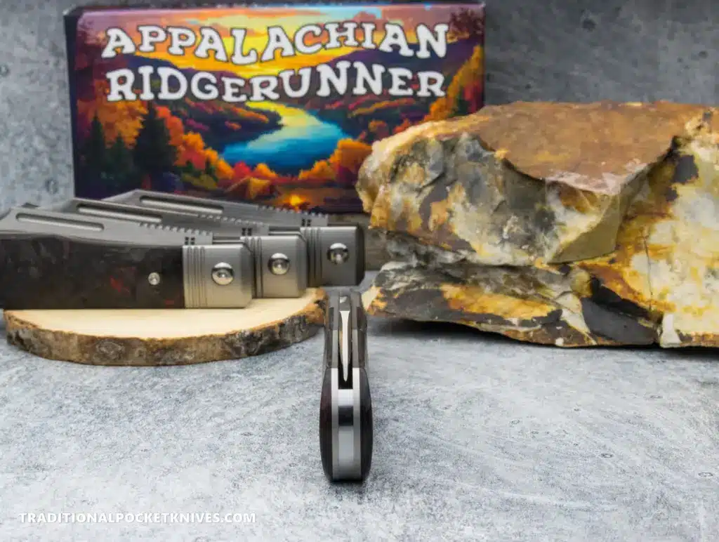 C. Risner Appalachian Ridgerunner: Fat Carbon Dark Matter Red - Clip Point S90V knife for sale